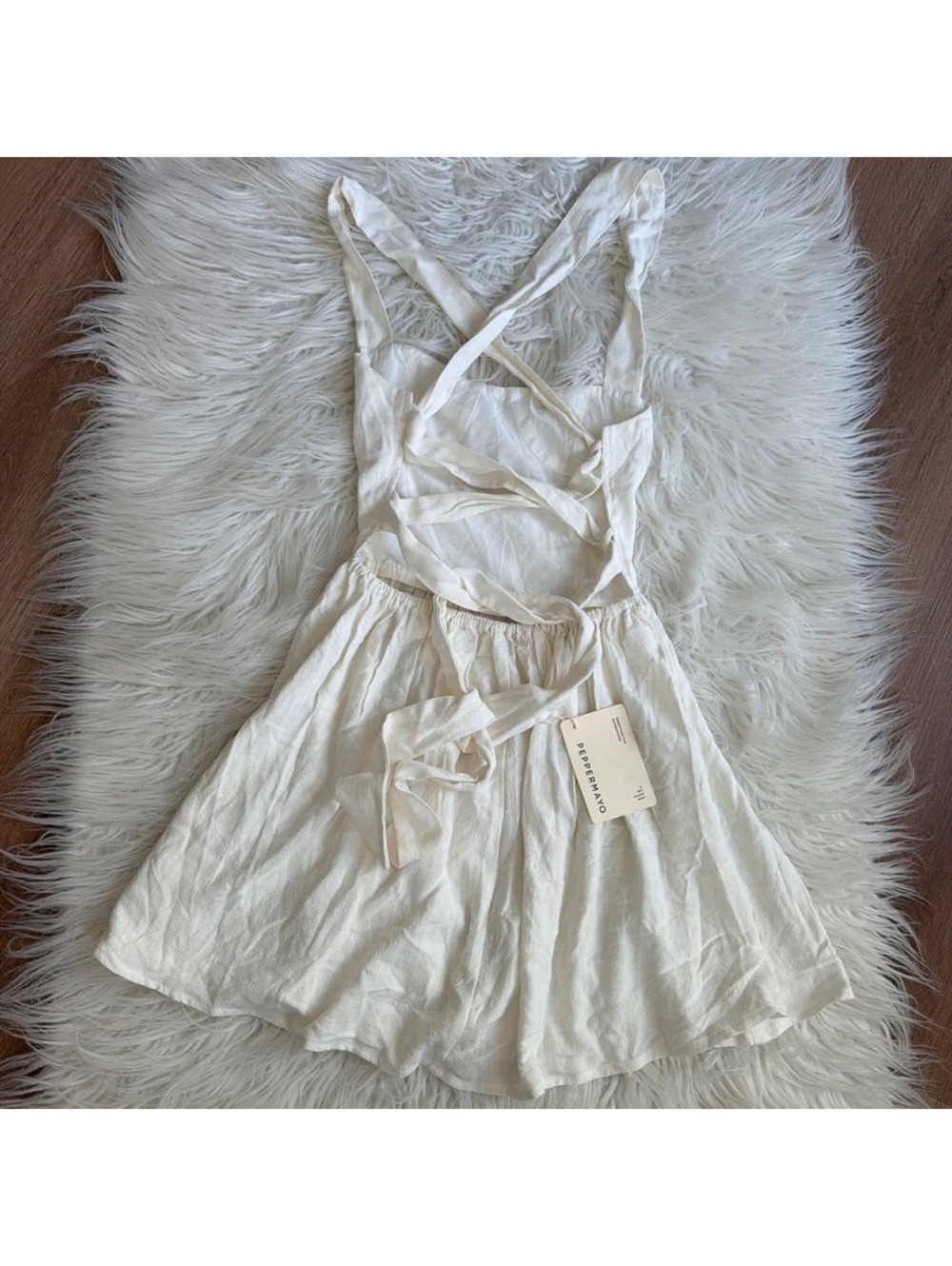 Peppermayo linen ivory dress